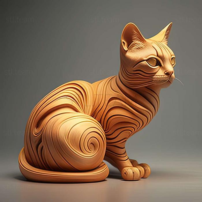 3D модель Арабская кошка мау (STL)